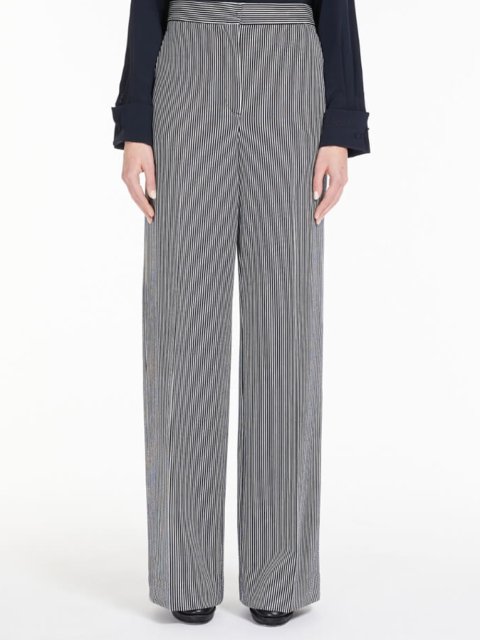 Синие брюки MAX MARA: фото 1 - Invogue