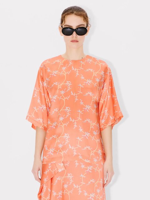 Помаранчева блуза Kenzo шовкова: фото 2 - Invogue