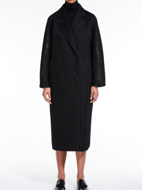 Чорне пальто MAX MARA двобортне: фото 1 - Invogue