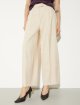Кремовые брюки Max&Co из льна и хлопка: фото 2 - Invogue