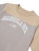 Бежево-сіра футболка MM6 Maison Margiela з бавовни: фото 2 - Invogue