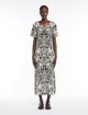 Молочна сукня Weekend Max Mara з контрастним візерунком: фото 2 - Invogue