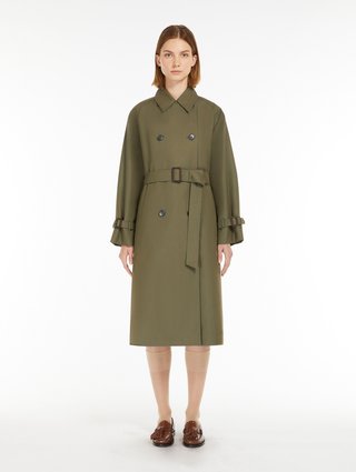 Плащ кольору хакі WEEKEND MAX MARA  двосторонній: фото 3 - Invogue