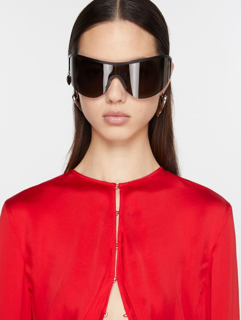 Сріблясті сережки Acne Studios у формі сердець: фото 1 - Invogue