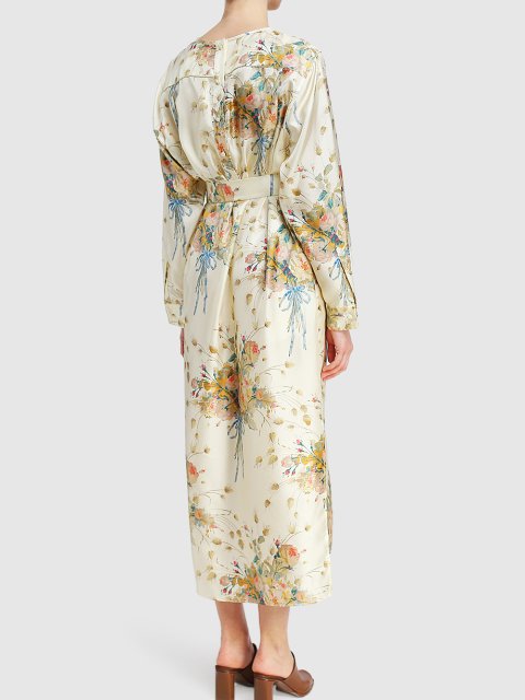 Молочное платье MAX MARA: фото 2 - Invogue