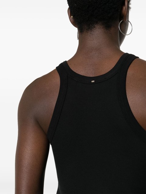 Чорний топ Sportmax в рубчик: фото 4 - Invogue