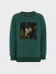 Зелена кофта EMPORIO ARMANI KIDS з бавовни: фото - Invogue