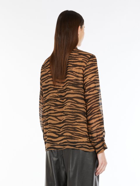 Тигрова сорочка Max Mara шовкова: фото 2 - Invogue