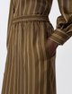 Брюки кольору хакі Max Mara з шовку з принтом: фото 4 - Invogue