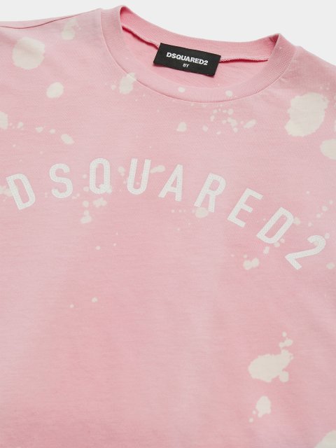 Рожева футболка DSQUARED KID : фото 2 - Invogue