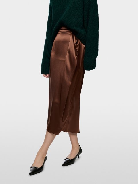 Темно-коричневая юбка MARC CAIN : фото 2 - Invogue