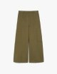 Брюки кольору хакі WEEKEND MAX MARA з накладними кишенями: фото - Invogue