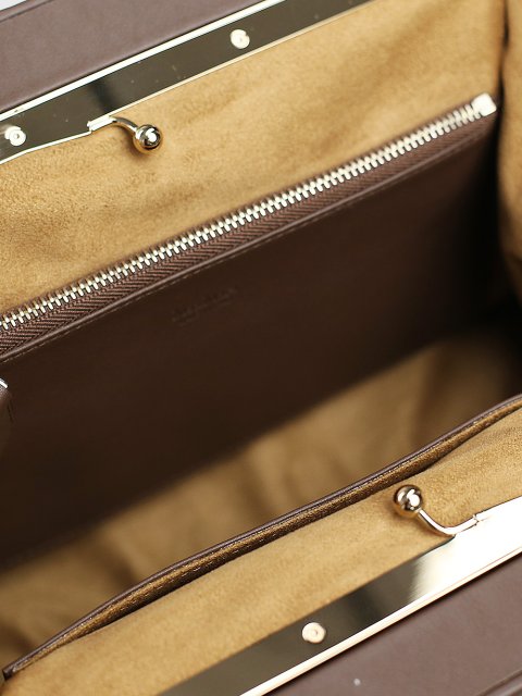 Коричневый клатч MAX MARA: фото 4 - Invogue