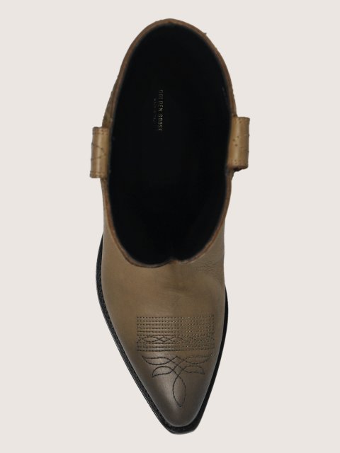 Чоботи кольору хакі GOLDEN GOOSE зі шкіри: фото 3 - Invogue