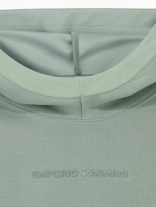 Зелёная кофта Emporio Armani из полиэстера и модала: фото 2 - Invogue