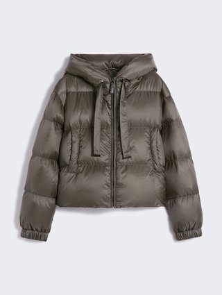Сірий пуховик MAX MARA стьобаний: фото - Invogue