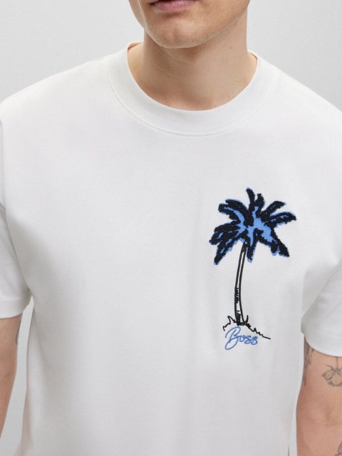 Белая футболка BOSS: фото 3 - Invogue