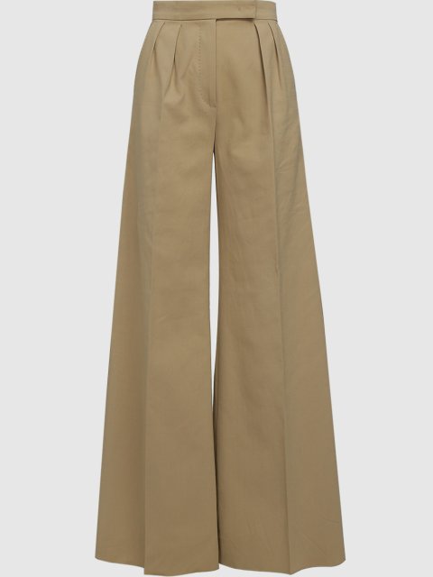 Кремовые брюки MAX MARA: фото - Invogue