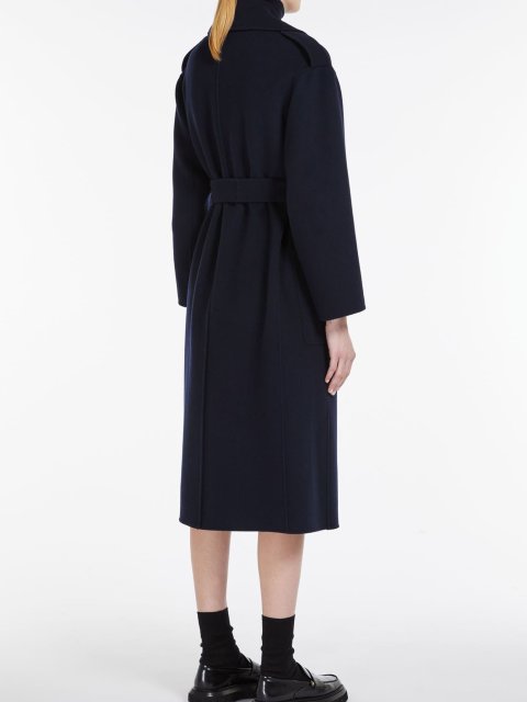 Темно-синє пальто MAX MARA : фото 2 - Invogue