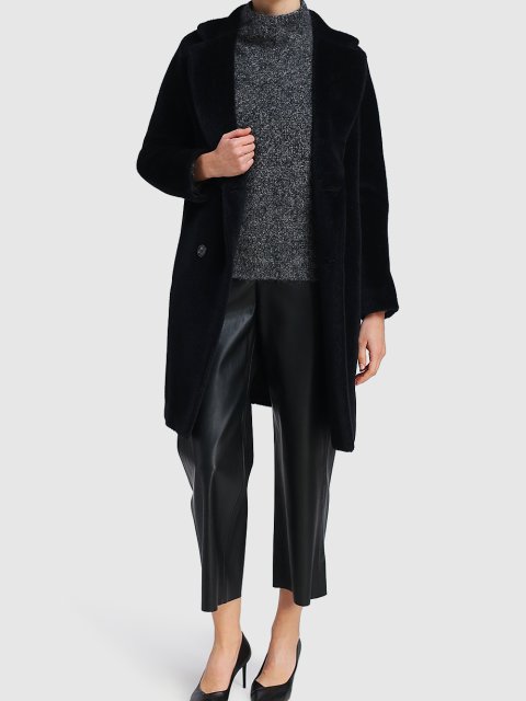 Черное пальто MAX MARA: фото 1 - Invogue