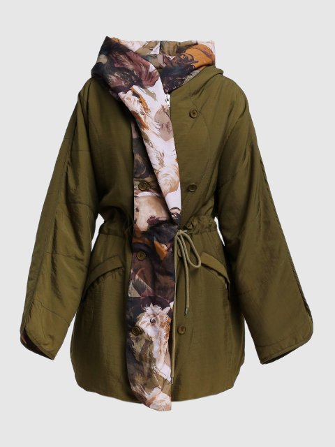 Зеленое пальто KENZO: фото - Invogue