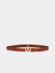 Коричневий ремінь WEEKEND ACCESSORIES шкіряний: фото - Invogue