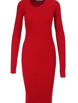 Красное платье HELMUT LANG: фото 2 - Invogue