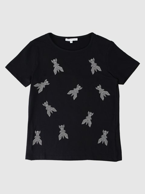 Чёрная футболка PATRIZIA PEPE KIDS: фото - Invogue
