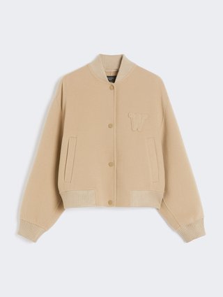 Темно-бежевий бомбер WEEKEND MAX MARA з суміші вовни: фото - Invogue