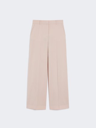 Пудровые брюки WEEKEND MAX MARA из шерсти: фото - Invogue