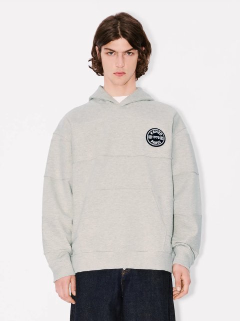 Серое худи KENZO из хлопка: фото 2 - Invogue