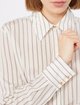 Кремова сорочка в смужку Max Mara з шовку: фото 4 - Invogue