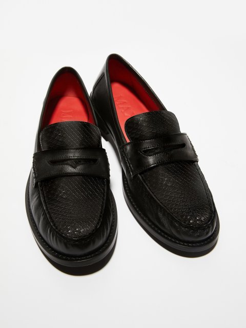 Черные лоферы MAX&CO из кожи: фото 4 - Invogue