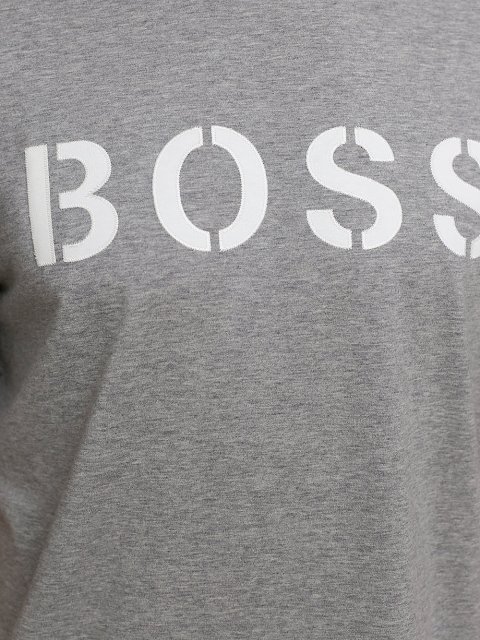 Серебристая футболка BOSS: фото 4 - Invogue