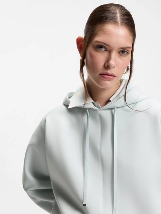 Голубое худи BOSS свободного кроя: фото 4 - Invogue