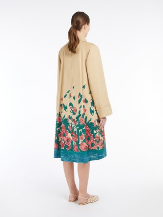 Бежевий плащ Weekend Max Mara з квітковим візерунком: фото 2 - Invogue