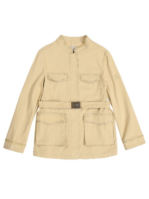 Бежева куртка ERMANNO SCERVINO KIDS : фото 2 - Invogue