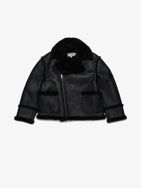 Чорна куртка MM6 MAISON MARGIELA KIDS : фото - Invogue