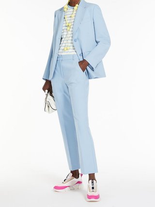Блакитні брюки WEEKEND MAX MARA : фото 3 - Invogue