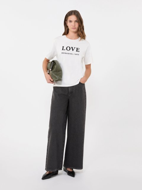 Біла футболка WEEKEND MAX MARA з принтом: фото 1 - Invogue