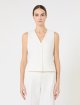 Білий жилет Max Mara з вовняного крепу: фото 2 - Invogue