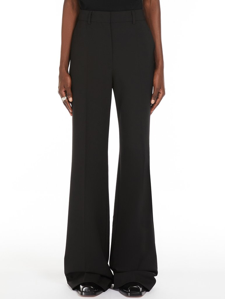 Черные брюки Sportmax клеш: фото 2 - Invogue