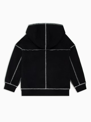 Чорне худі EMPORIO ARMANI з контрастним логотипом: фото 2 - Invogue