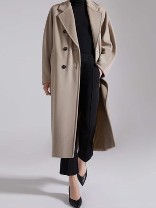 Кремове пальто MAX MARA з вовни та кашеміру: фото 5 - Invogue