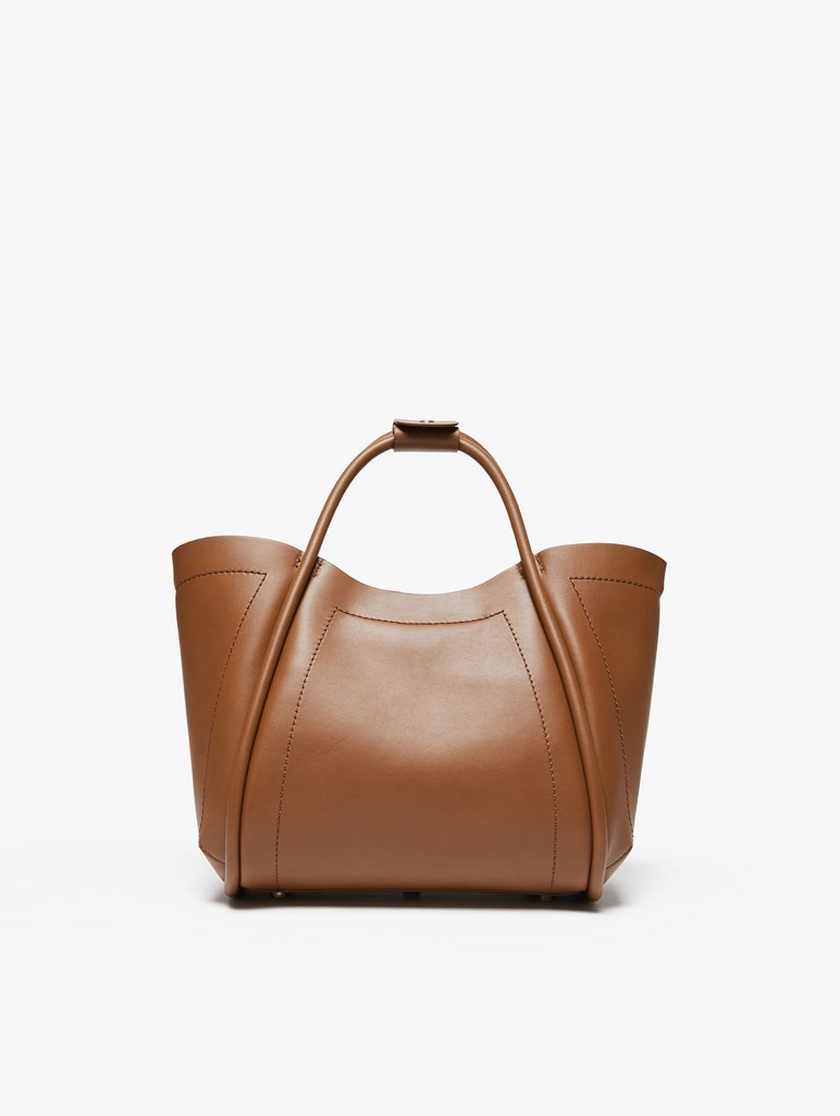 Коричнева сумка Max Mara з гладкої шкіри: фото 2 - Invogue
