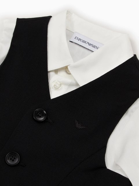 Чорно-білий костюм Emporio Armani класичний: фото 2 - Invogue