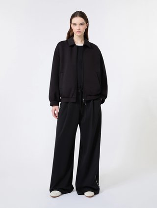 Чорні штани Weekend Max Mara з ліоцелу та бавовни: фото 2 - Invogue