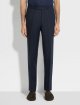 Темно-синие брюки ZEGNA из льна: фото 1 - Invogue