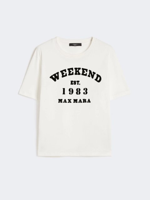 Біла футболка WEEKEND MAX MARA з бавовняного трикотажу: фото - Invogue