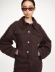 Шоколадна куртка  BY MALENE BIRGER з бавовняного деніму: фото 2 - Invogue